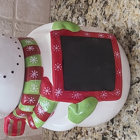 Harry and David Snowman Cookie Jar Storage Container - Picture 3 of 8